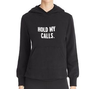 “Hold my calls” black hoodie